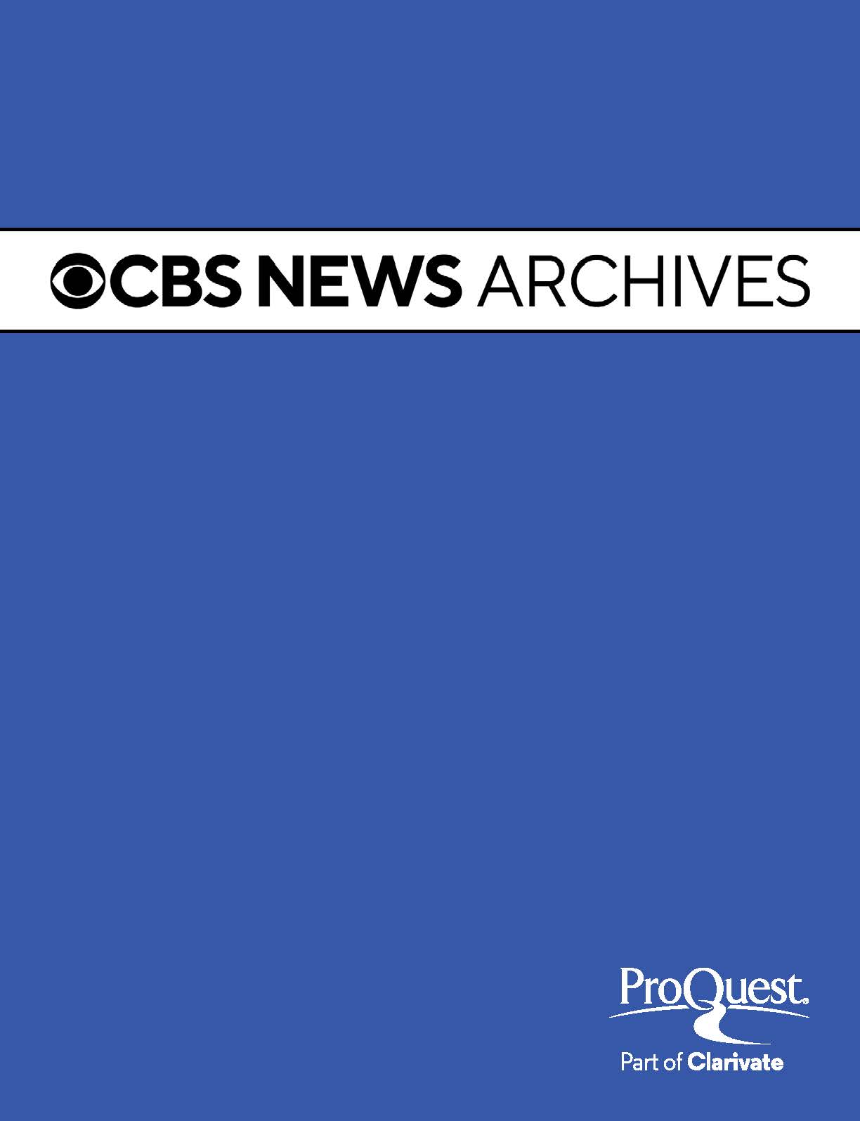 CBS News Video Archive Alexander Street